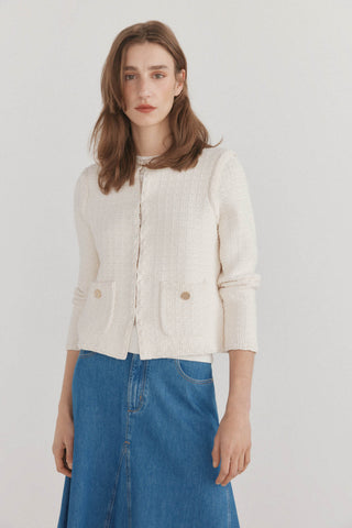 Chaqueta de Punto con Bolsillos