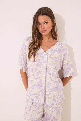 Set de Pijama 2 Piezas con Estampado Floral