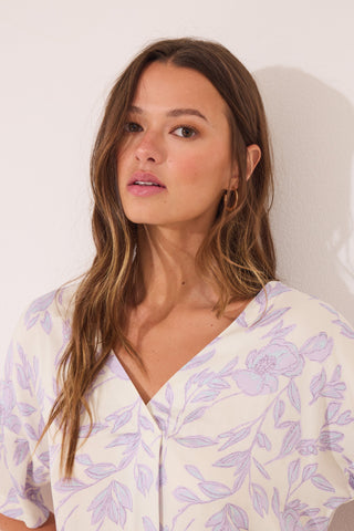 Set de Pijama 2 Piezas con Estampado Floral