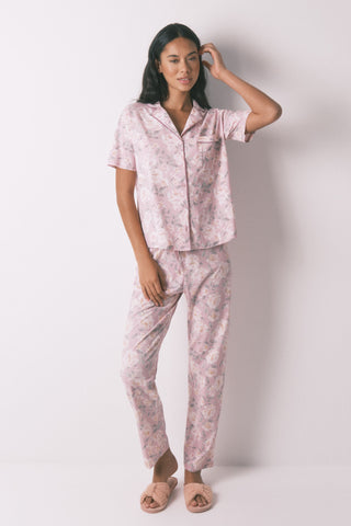 Set de Pijama con Camisero Largo Flores