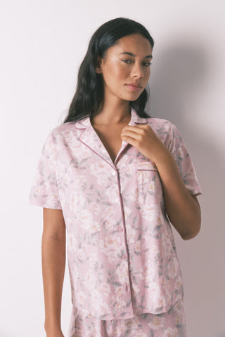 Set de Pijama con Camisero Largo Flores