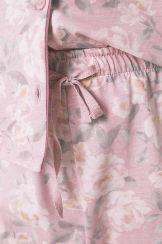 Set de Pijama con Camisero Largo Flores