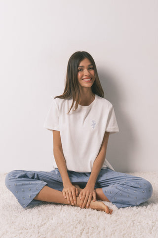 Set de Pijama 2 Piezas con Estampado Floral