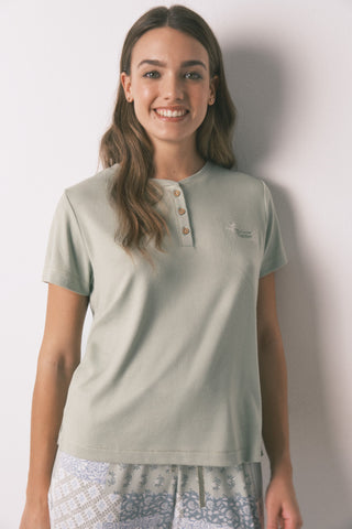 Set de Pijama 2 Piezas con Estampado Patchwork