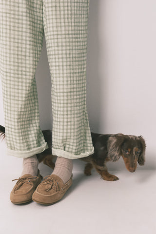 2-Piece Plaid Print Pajama Set