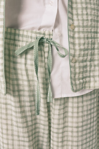 2-Piece Plaid Print Pajama Set
