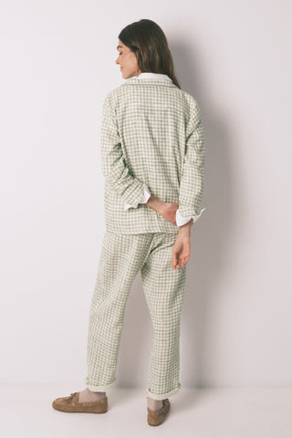 2-Piece Plaid Print Pajama Set