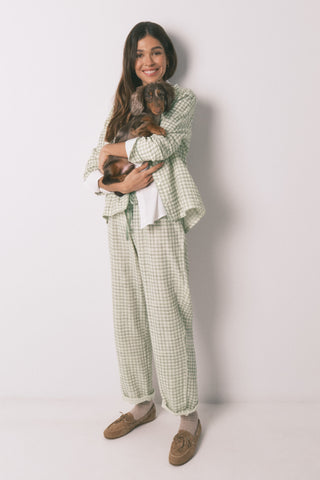 Set de Pijama 2 Piezas con Estampado Cuadros