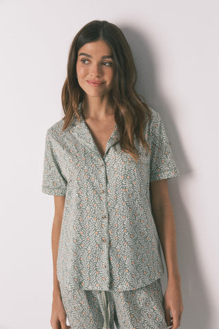 2-Piece Floral Print Pajama Set