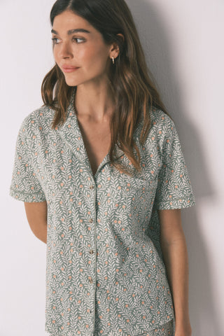 2-Piece Floral Print Pajama Set