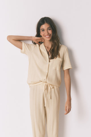 Set de Pijama 2 Piezas con Tejido Canalé