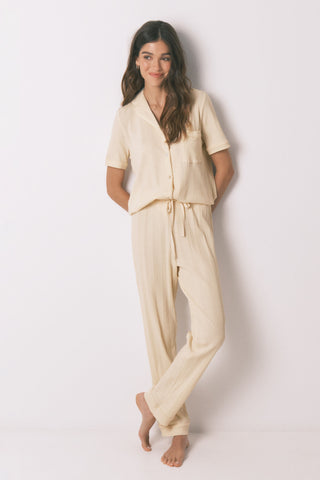 Set de Pijama 2 Piezas con Tejido Canalé
