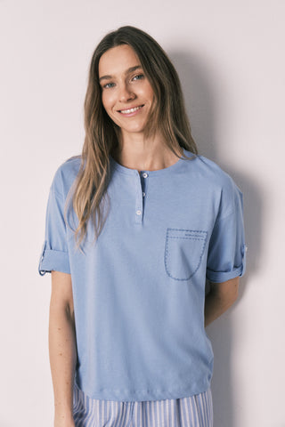 Dc Blue Tee Pj Fr.