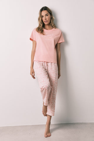 Set de Pijama 2 Piezas con Estampado Floral