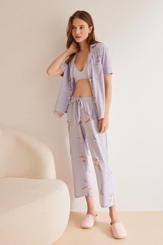 Set de Pijama 2 Piezas con Estampado de Golondrinas