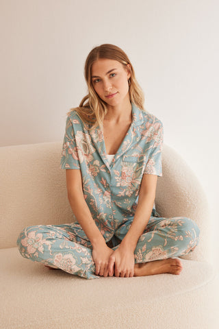 Set de Pijama 2 Piezas con Estampado Floral
