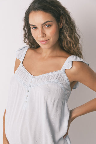 Pijama Maternity de Tirantes con Encaje