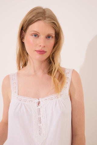 Pijama Maternity de Tirantes con Encaje