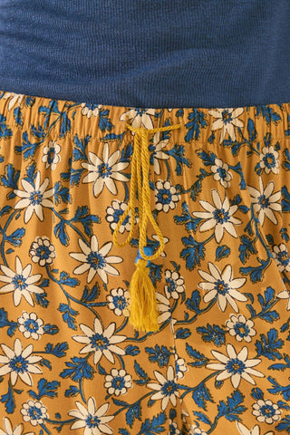 Pantalón con Cintura Elástica Estampado Floral.
