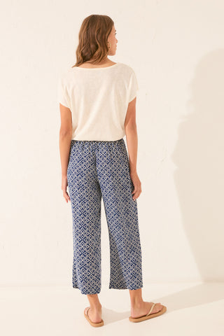 Pantalón con Cintura Elástica Estampado.