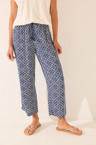 Pantalón con Cintura Elástica Estampado.