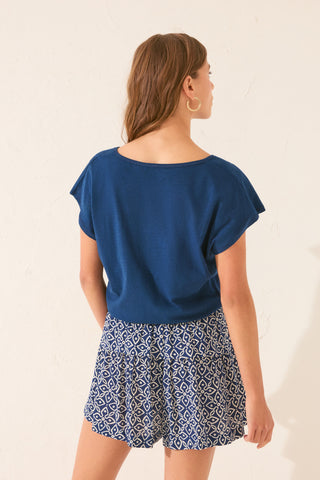 Short con Cintura Elástica Estampado.
