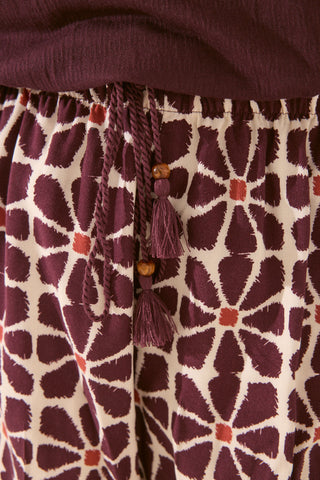 Short con Cintura Elástica Estampado Floral