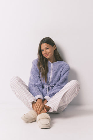 Pantalón con Cintura Elástica Estampado Rayas