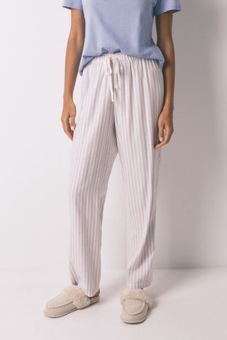 Pantalón con Cintura Elástica Estampado Rayas