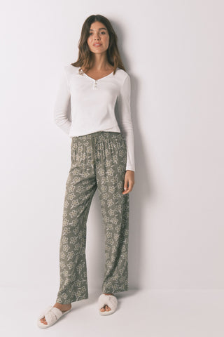 Pantalón Largo con Flores