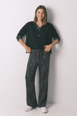 Pantalón de Pijama con Estampado Animal Print