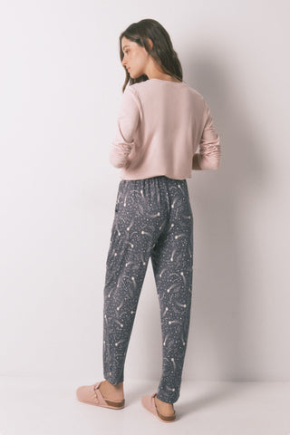 Pantalón con Cintura Elástica Estampado Estrellas