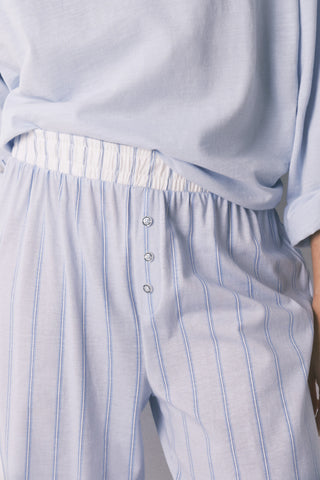 Pantalón con Cintura Elástica Estampado Rayas