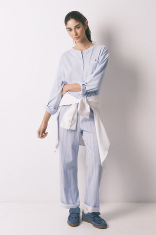 Pantalón con Cintura Elástica Estampado Rayas