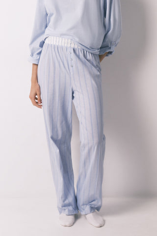 Pantalón con Cintura Elástica Estampado Rayas