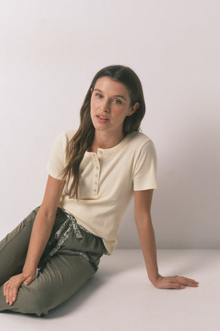 Pantalón con Cintura Elástica de Algodón