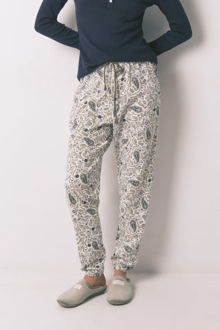 Pantalón con Cintura Elástica Estampado Paisley