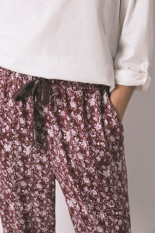 Pantalón con Cintura Elástica Estampado Floral