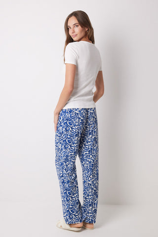 Pantalón con Cintura Elástica Estampado