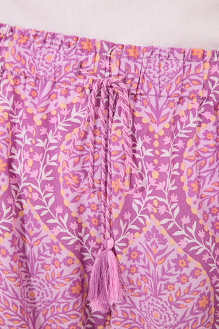 Short con Cintura Elástica Estampado Boho