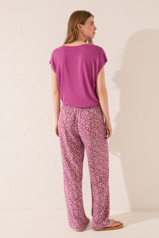 Pantalón con Cintura Elástica Estampado