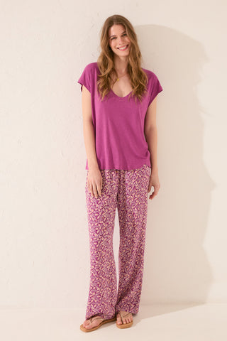 Pantalón con Cintura Elástica Estampado