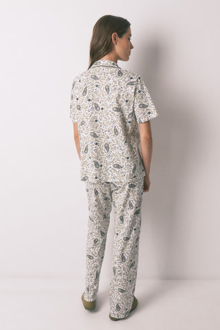 Set de Pijama 2 Piezas con Estampado Paisley
