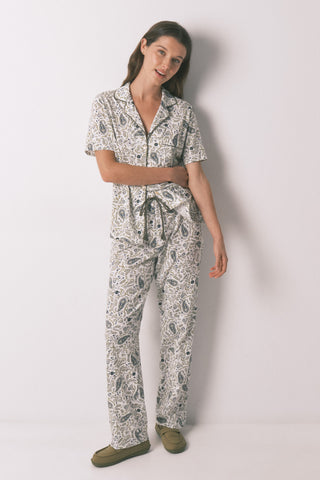 Set de Pijama 2 Piezas con Estampado Paisley