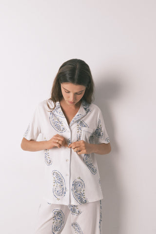 Set de Pijama 2 Piezas con Estampado Paisley