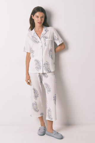 Set de Pijama 2 Piezas con Estampado Paisley