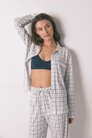 Set de Pijama 2 Piezas con Estampado Cuadros