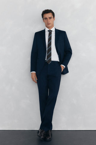 Pantalón de Vestir Tejido con Textura