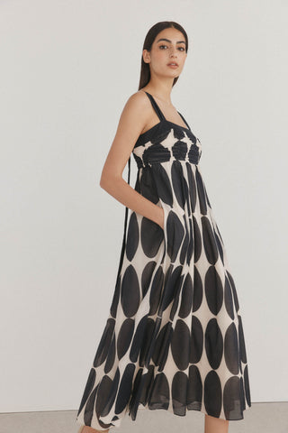 Vestido Midi de Tirantes con Estampado