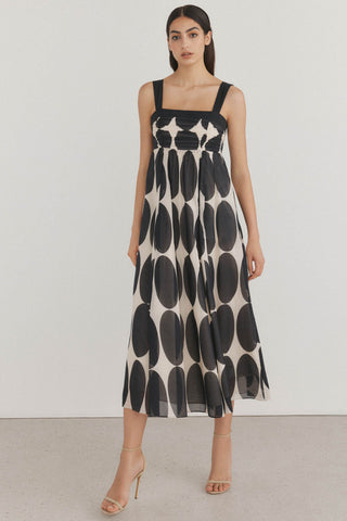Vestido Midi de Tirantes con Estampado